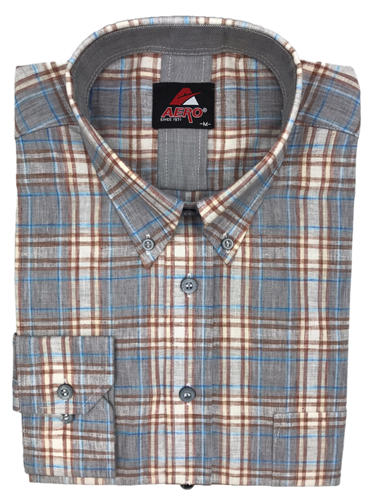 Aero Twil Stone Check Shirt