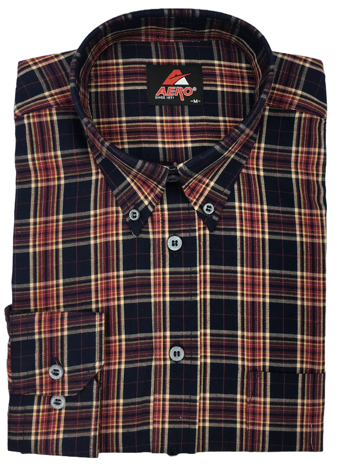 Aero Brick Navy Check Shirt
