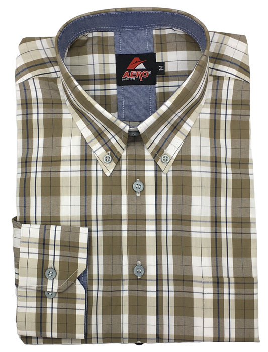 Aero Olive Check Shirt