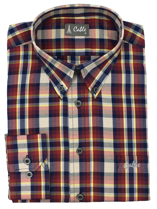 Cable Vermilion Check Shirt