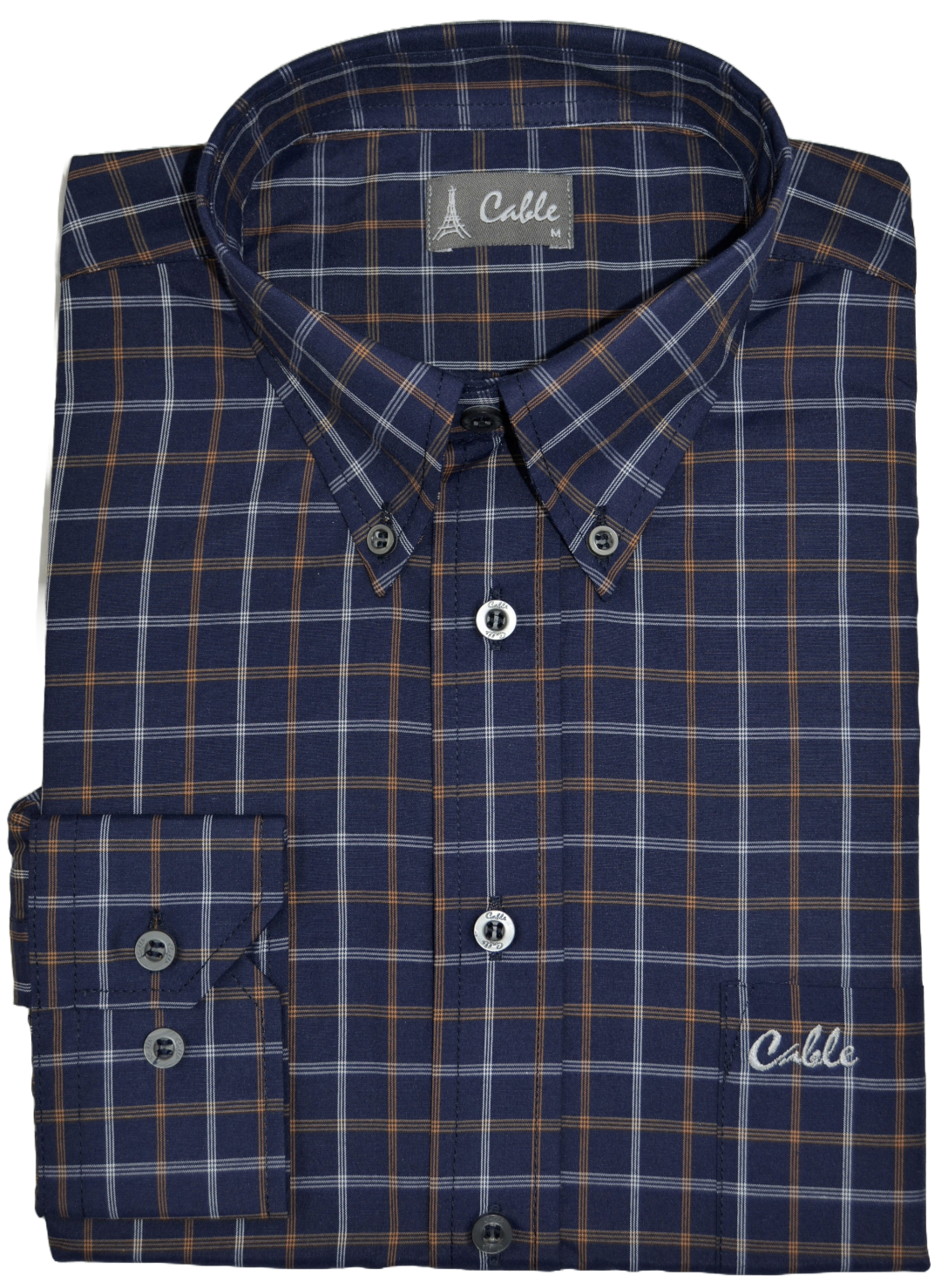 Cable Night Navy Check Shirt