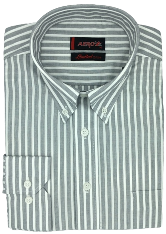 Aero Boldy Grey Stripe Shirt