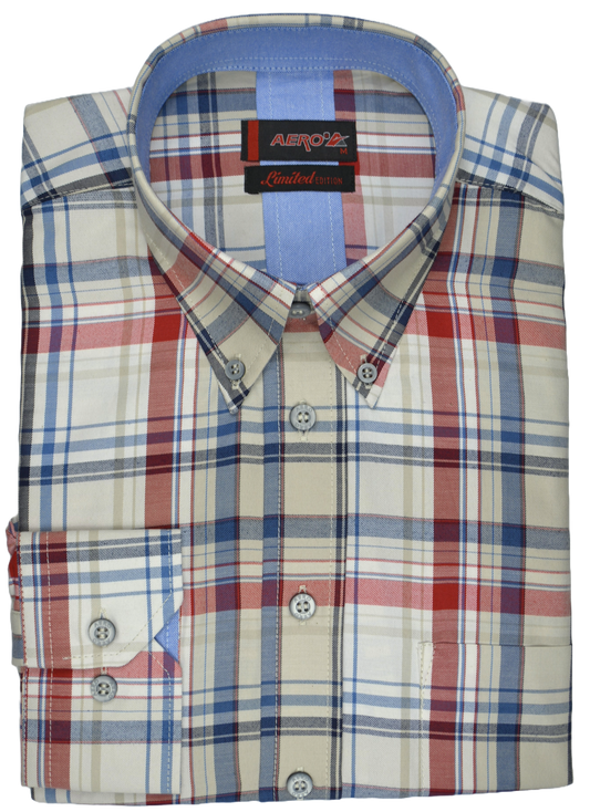 Aero Sunset Red Check Shirt