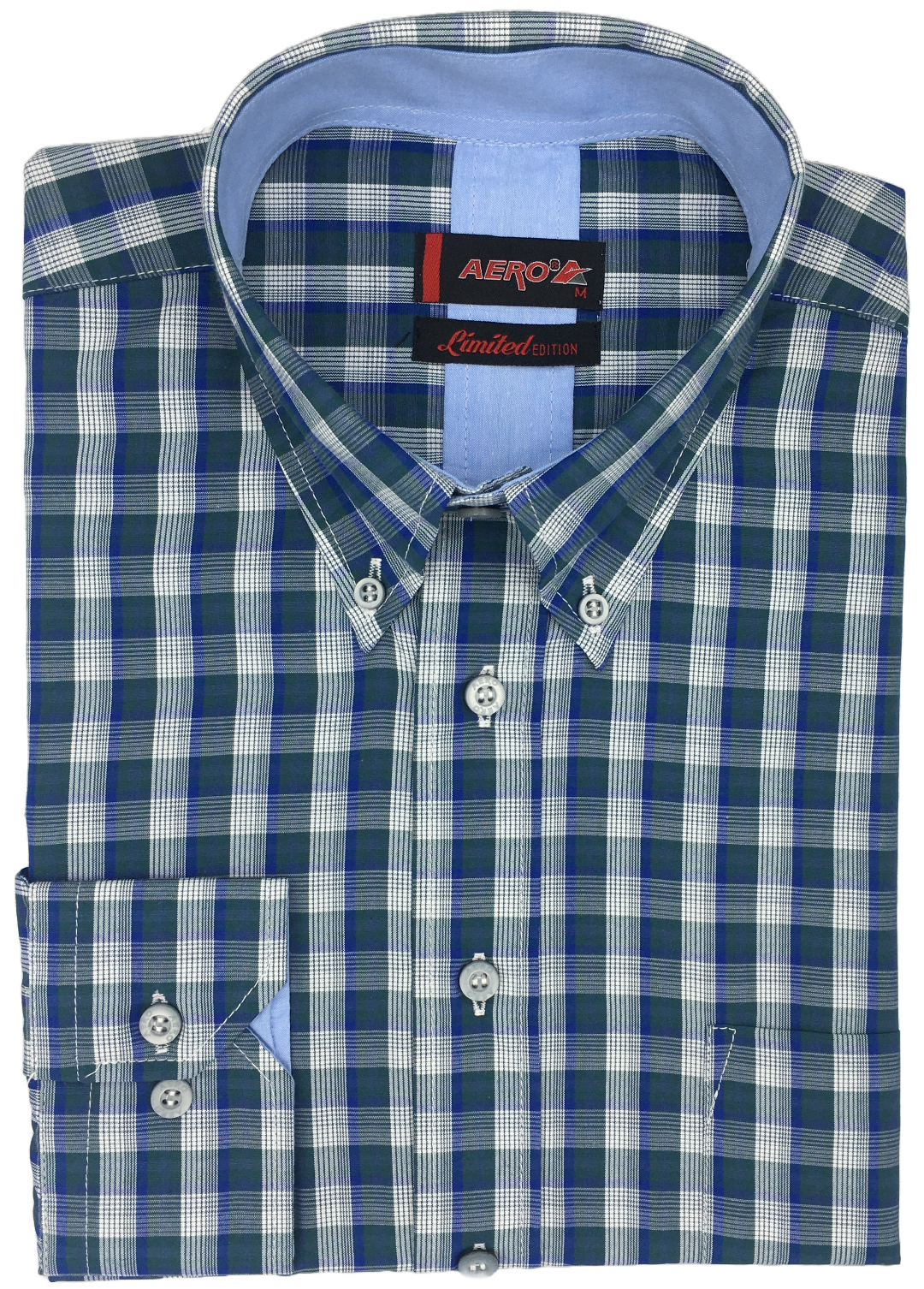 Aero Jade Green Check Shirt