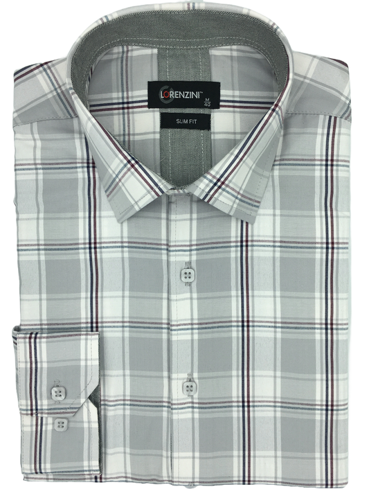 Lorenzini Slim Fit Crossed Check Shirt
