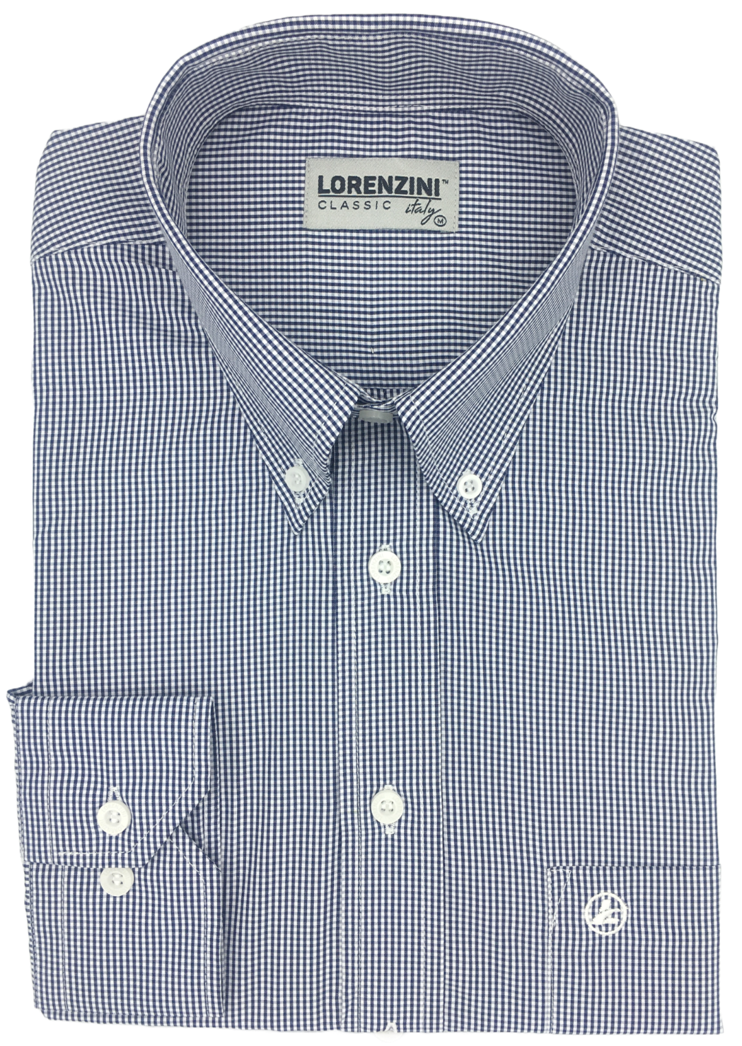Lorenzini Classic Spaced Navy Check Shirt