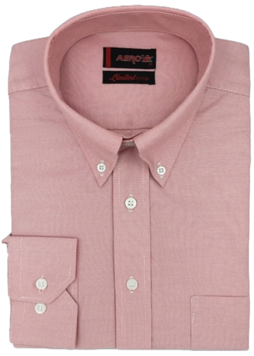Aero Red Sniped Stripe Long Sleeve Shirt