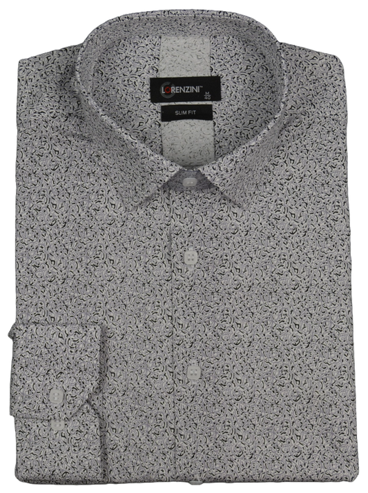Lorenzini Slim Fit Shaded White Shirt