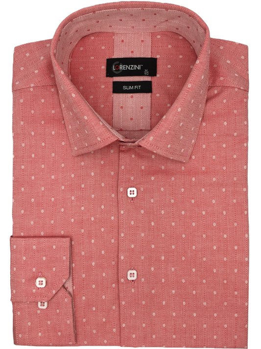 Lorenzini Slim Fit Rosey Red Shirt