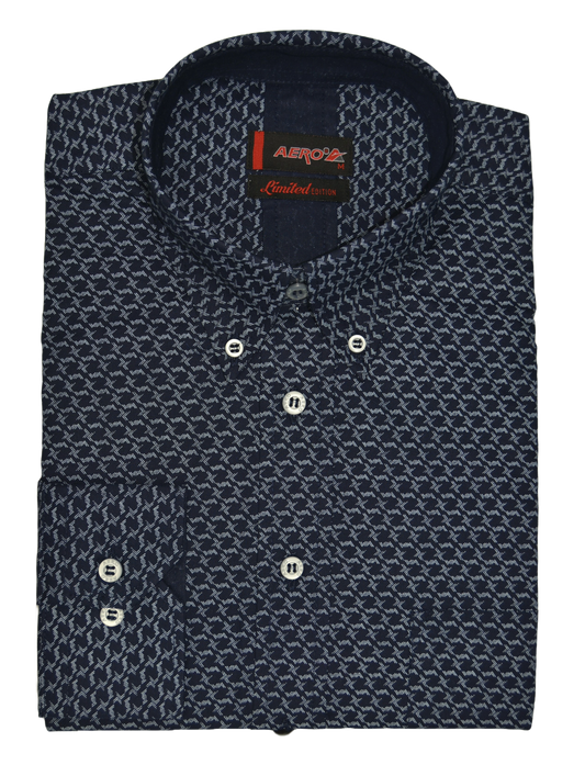 Aero Maze Navy Print Shirt