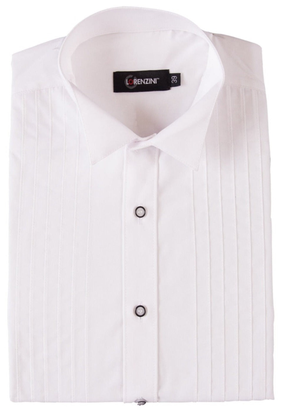 Lorenzini Slim Fit Pintuck Shirt - White