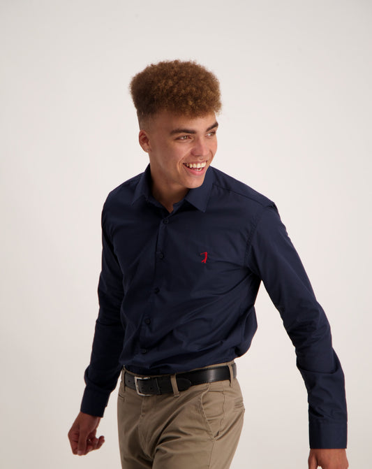 Lorenzini slim fit gary shirt - Navy