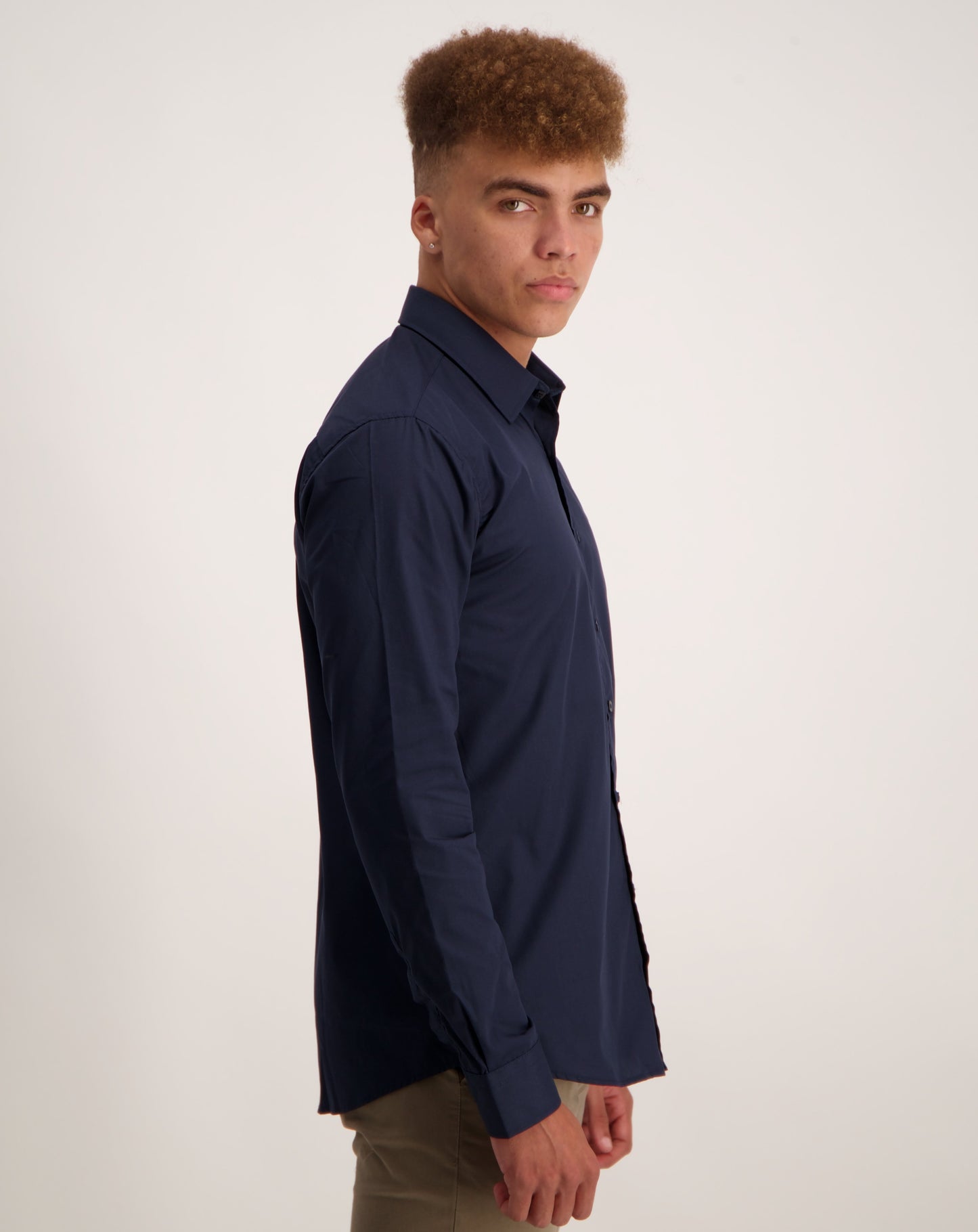 Lorenzini slim fit gary shirt - Navy