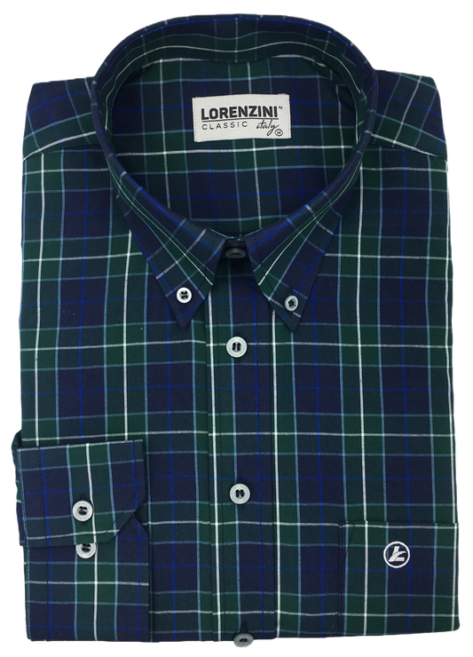 Lorenzini Classic Navy/Bottle Check