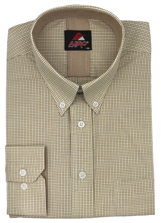 Aero Desert Stone Check Shirt