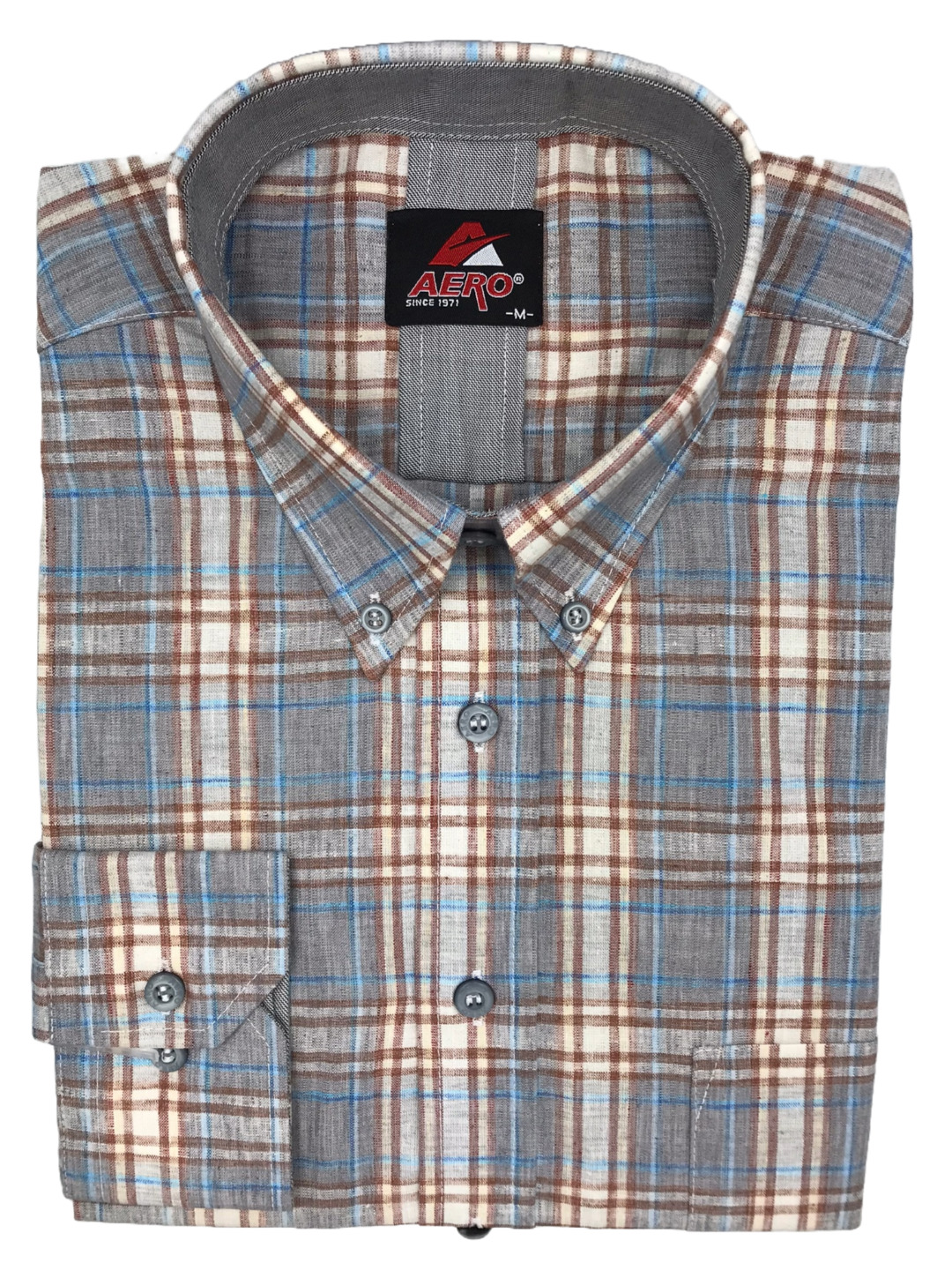 Aero Twil Stone Check Shirt