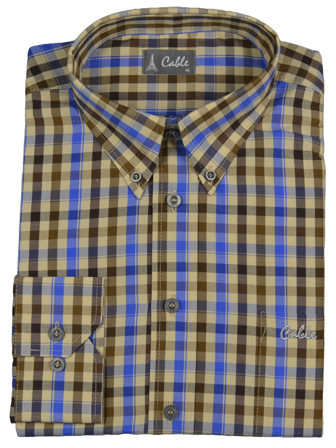 Cable Steel Blue Check Shirt
