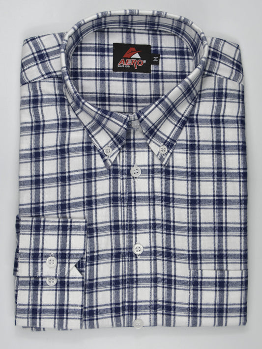 Aero Blue & White Brush Shirt