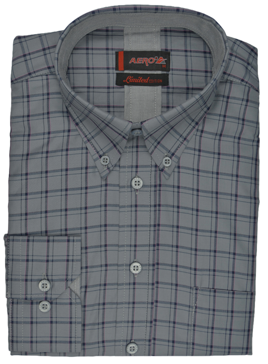 Aero Mountain Grey Check Shirt