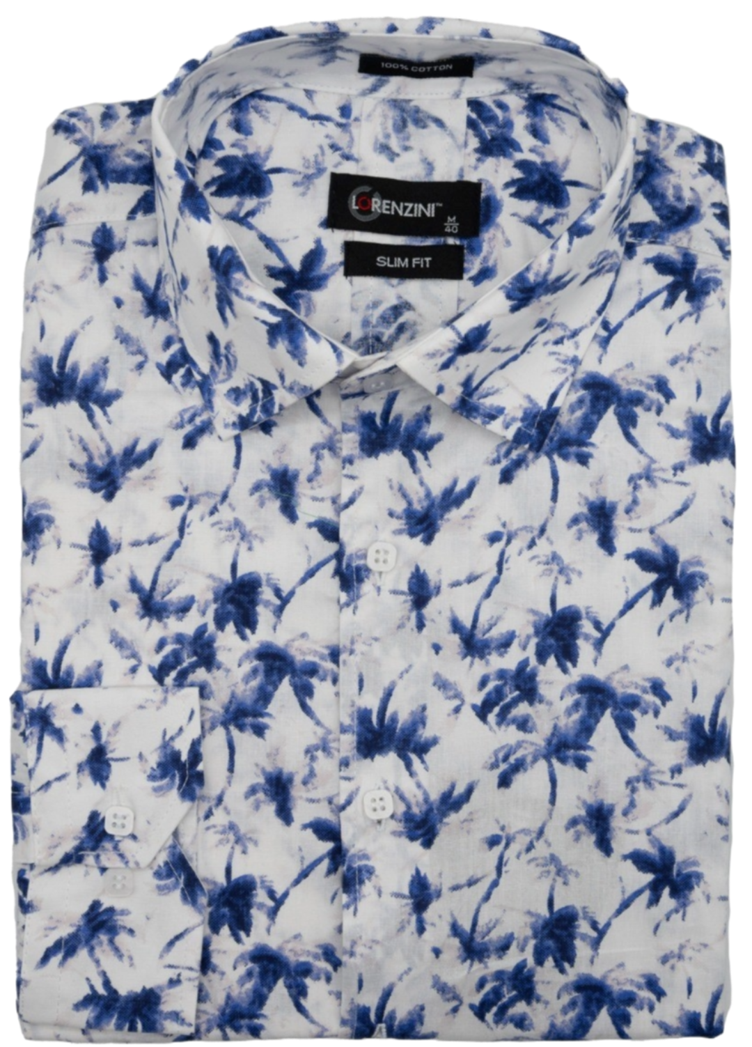 Lorenzini Slim Fit Sapphire Print Shirt