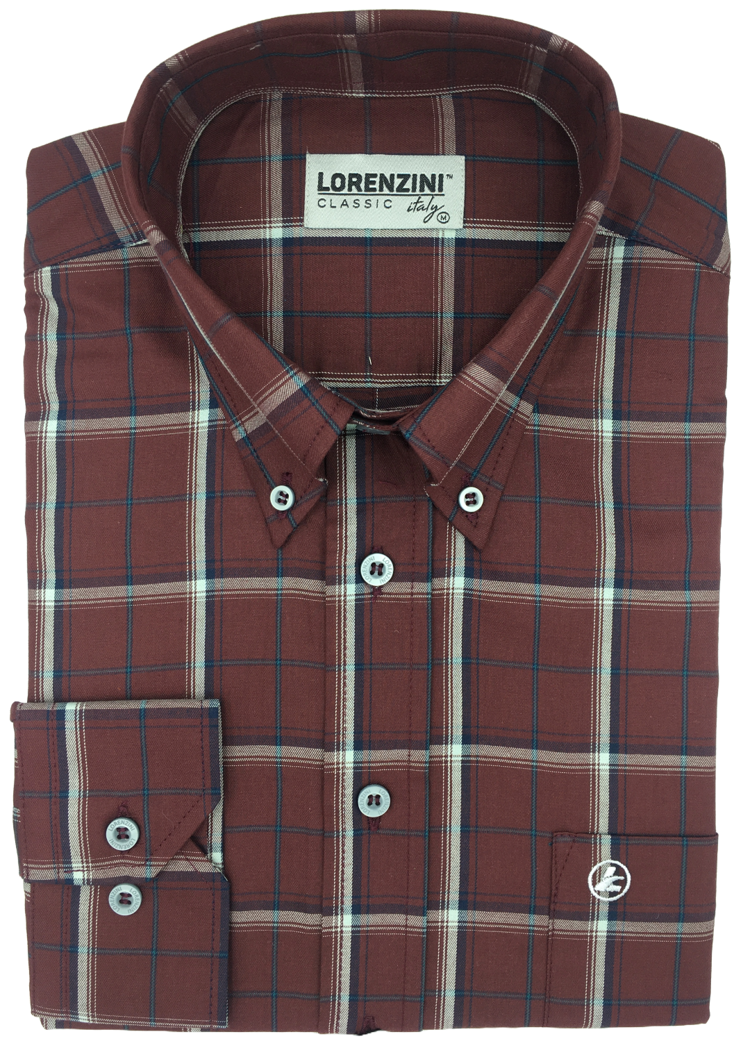 Lorenzini Classic Burgundy Check Shirt