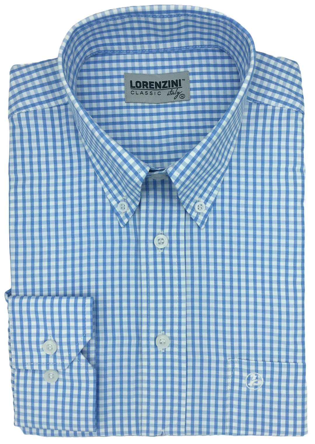 Lorenzini Classic Powdar Blue Check Shirt