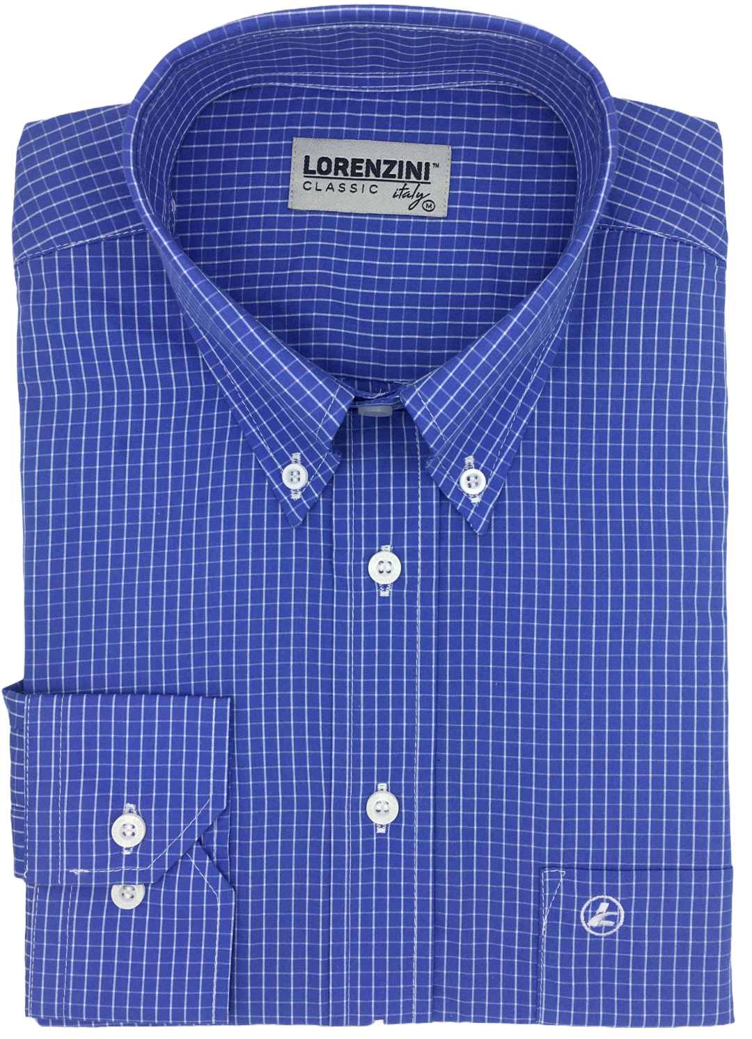 Lorenzini Classic Mist Royal Check Shirt