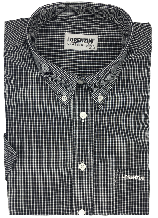 Lorenzini Classic Black Check - Short Sleeve