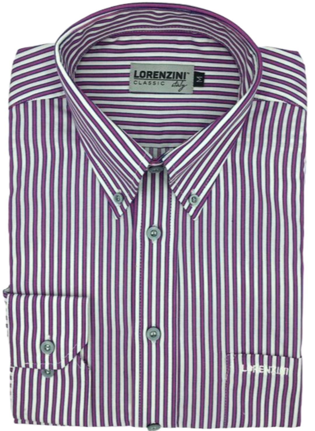 Lorenzini Classic Purple Stripe Shirt