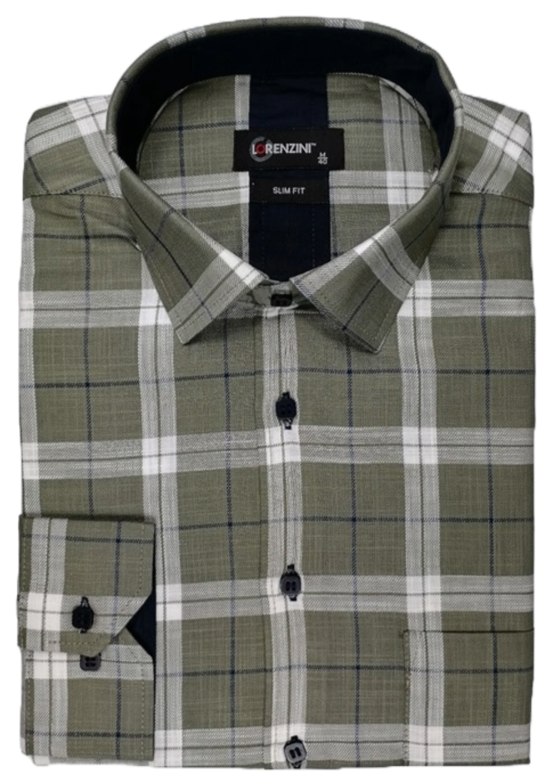 Lorenzini Slim Fit Bush Olive Shirt