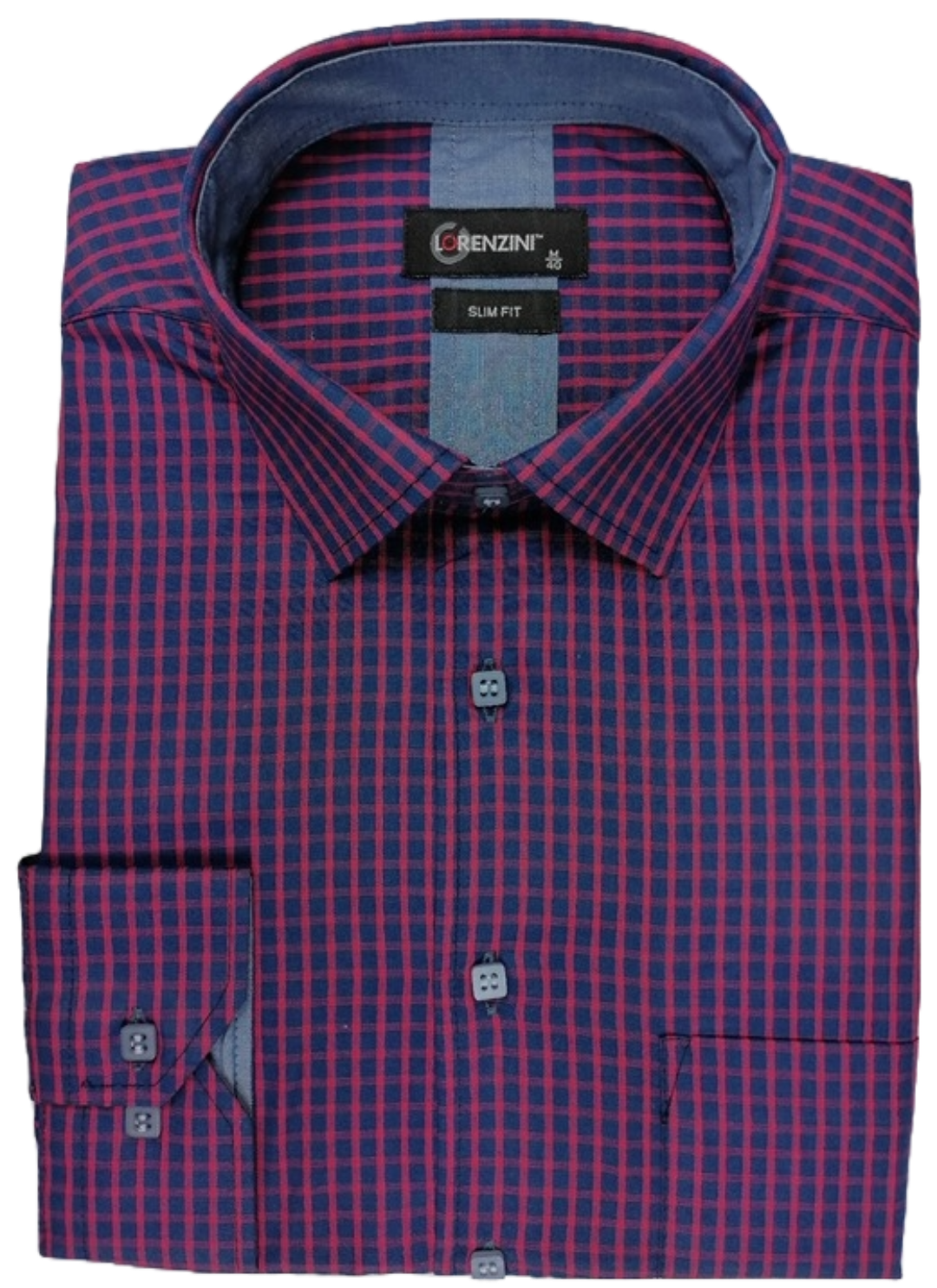 Lorenzini Slim Fit Vein Navy Shirt