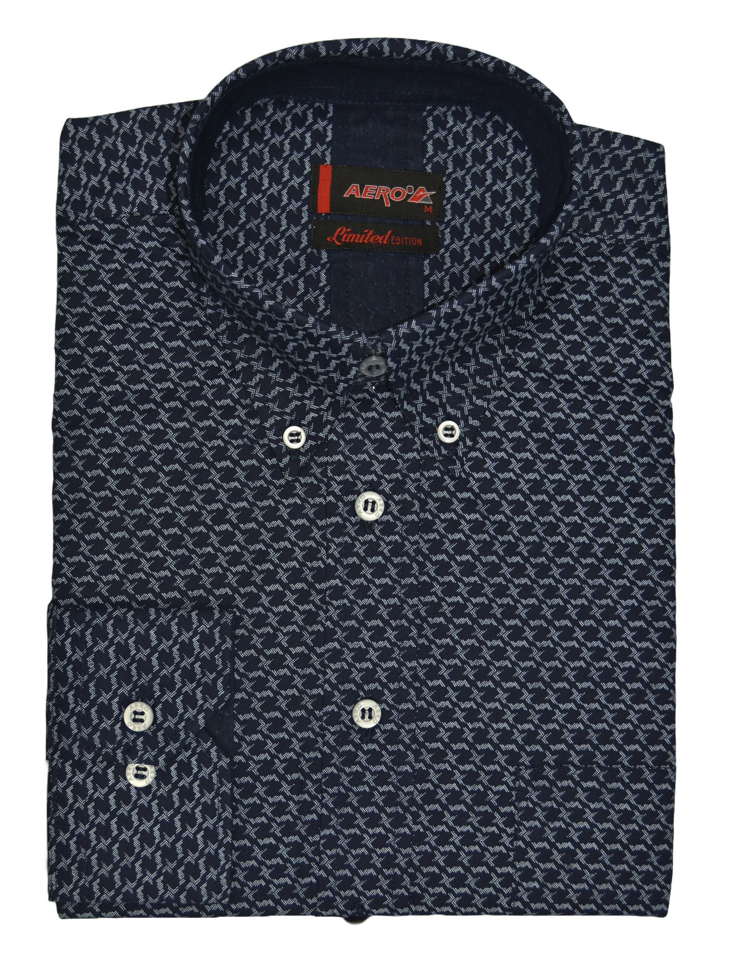 Aero Maze Navy Print Shirt