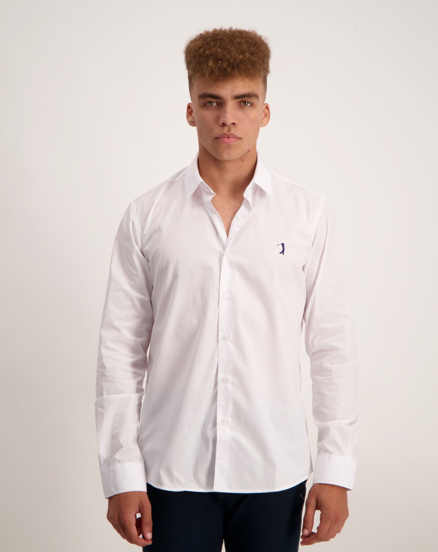 Lorenzini slim fit gary shirt - White